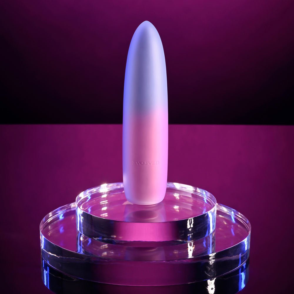 Evolved PARADISE BULLET - Pink/Purple 10.2 cm USB Rechargeable Bullet – Sex toys NZ by Naughtyhut. Discreet delivery nationwide.