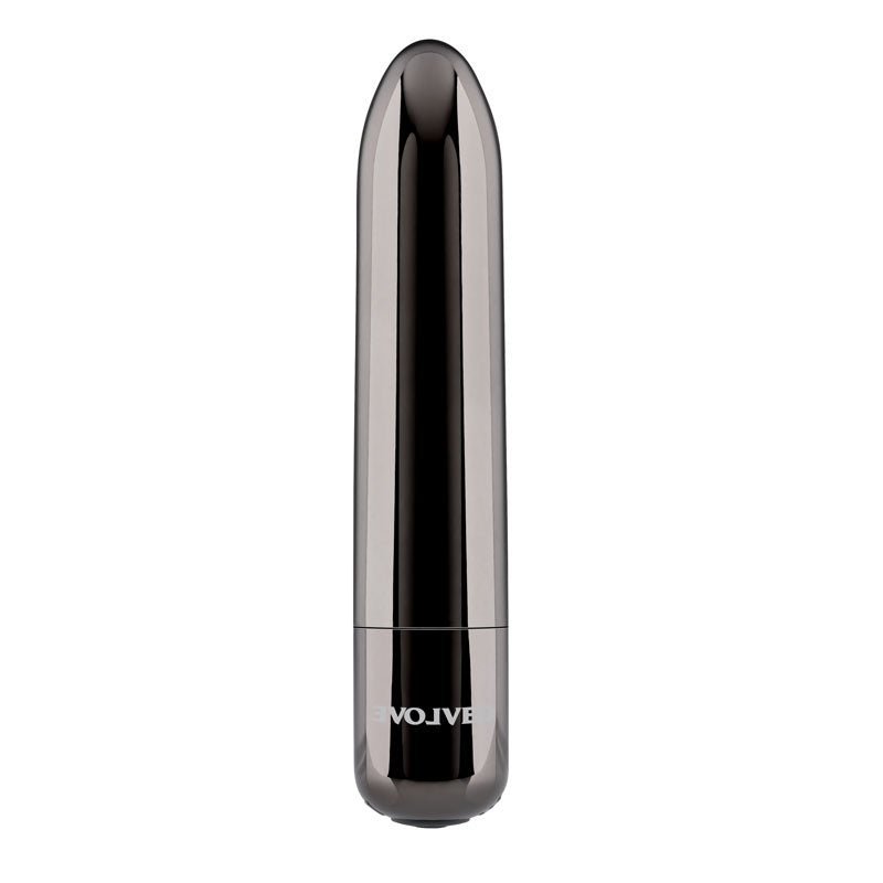 Evolved REAL SIMPLE - Black Chrome 10 cm USB Rechargeable Bullet – Sex toys NZ by Naughtyhut. Discreet delivery nationwide.