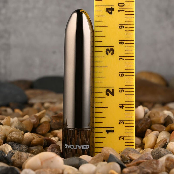 Evolved REAL SIMPLE - Black Chrome 10 cm USB Rechargeable Bullet – Sex toys NZ by Naughtyhut. Discreet delivery nationwide.