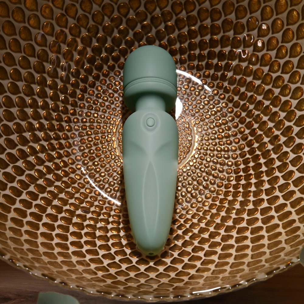 Evolved RUMBLE WAND - Olive Greeb 13.4 USB Rechargeable Mini Massage Wand – Sex toys NZ by Naughtyhut. Discreet delivery nationwide.
