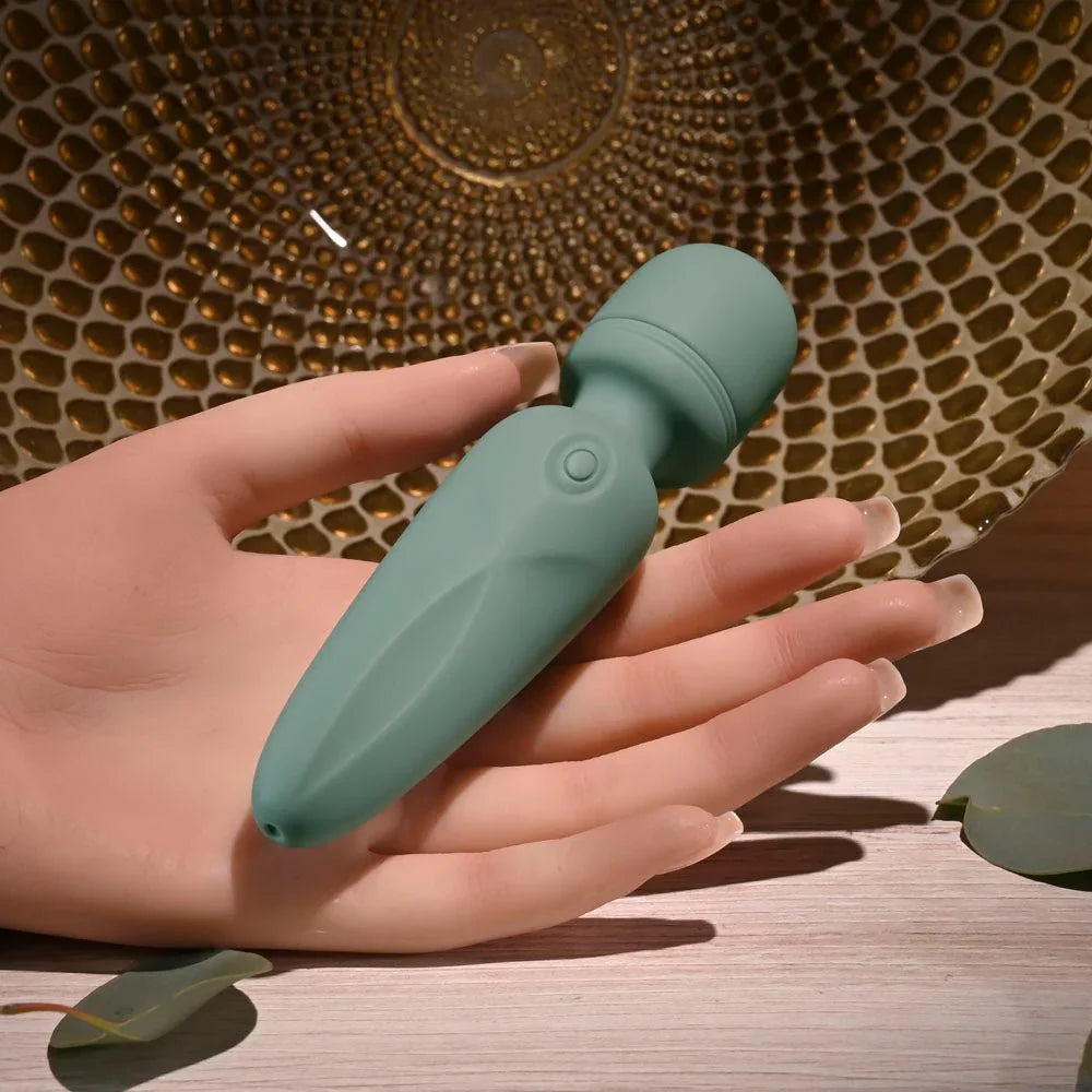 Evolved RUMBLE WAND - Olive Greeb 13.4 USB Rechargeable Mini Massage Wand – Sex toys NZ by Naughtyhut. Discreet delivery nationwide.