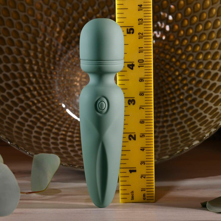 Evolved RUMBLE WAND - Olive Greeb 13.4 USB Rechargeable Mini Massage Wand – Sex toys NZ by Naughtyhut. Discreet delivery nationwide.