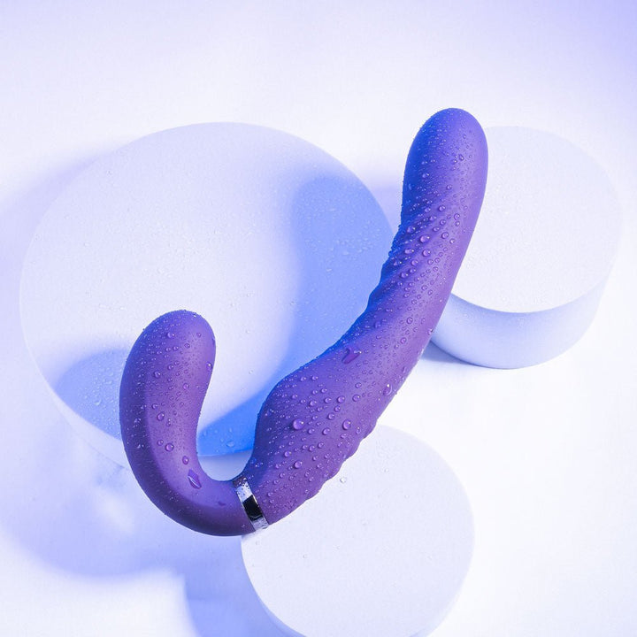 Evolved SHARE THE LOVE - Purple 22.9 cm USB Rechargeable Inflatable Strapless Strap - On – Sex toys NZ by Naughtyhut. Discreet delivery nationwide.
