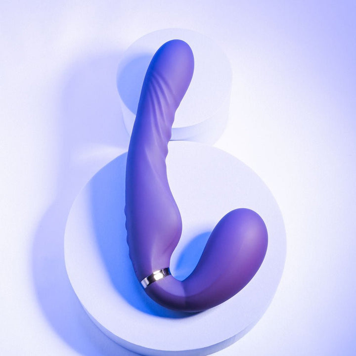 Evolved SHARE THE LOVE - Purple 22.9 cm USB Rechargeable Inflatable Strapless Strap - On – Sex toys NZ by Naughtyhut. Discreet delivery nationwide.