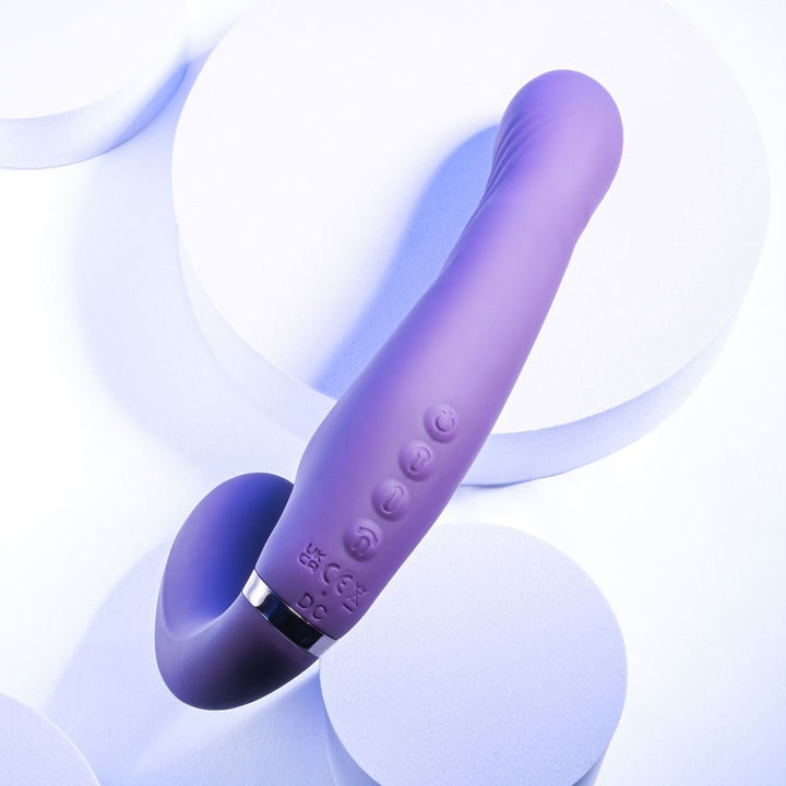 Evolved SHARE THE LOVE - Purple 22.9 cm USB Rechargeable Inflatable Strapless Strap - On – Sex toys NZ by Naughtyhut. Discreet delivery nationwide.