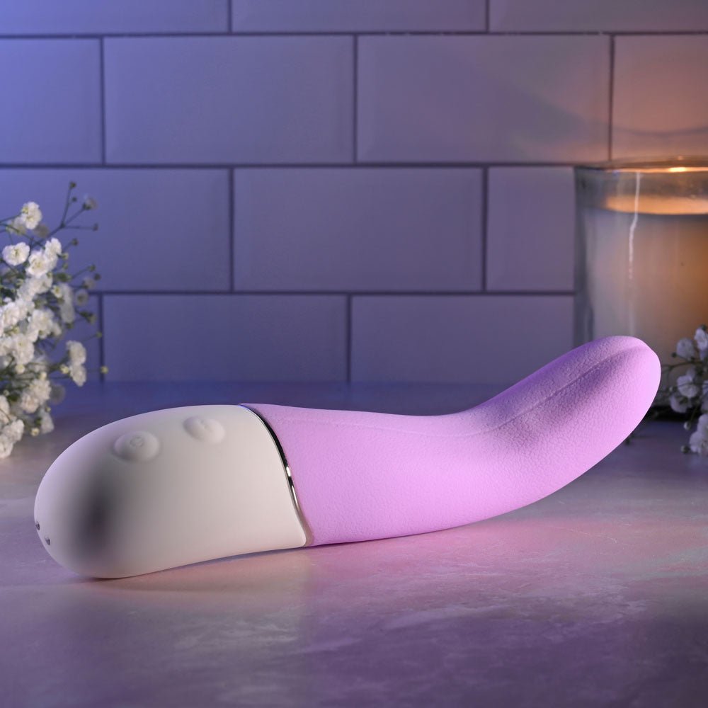 Buy Evolved SLIP OF THE TONGUE - Purple 21.1 cm USB Rechargeable Flicking Tongue Vibrator – Naughtyhut NZ sex toys online. Discreet delivery & top brands.