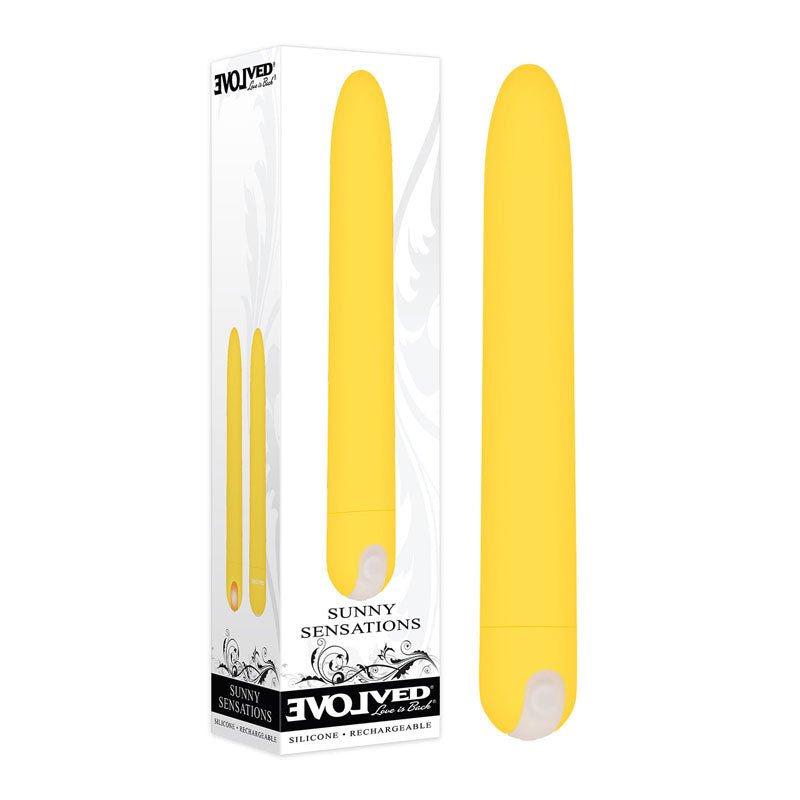 Evolved Sunny Sensations - Yellow 18.6 cm USB Rechargeable Vibrator – Sex toys NZ by Naughtyhut. Discreet delivery nationwide.