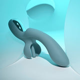 Buy Evolved TAKE YOUR FLICK - Grey 24.1 cm USB Rechargeable Vibrator with Flicking Clitoral Stimulator – Naughtyhut NZ sex toys online. Discreet delivery & top brands.