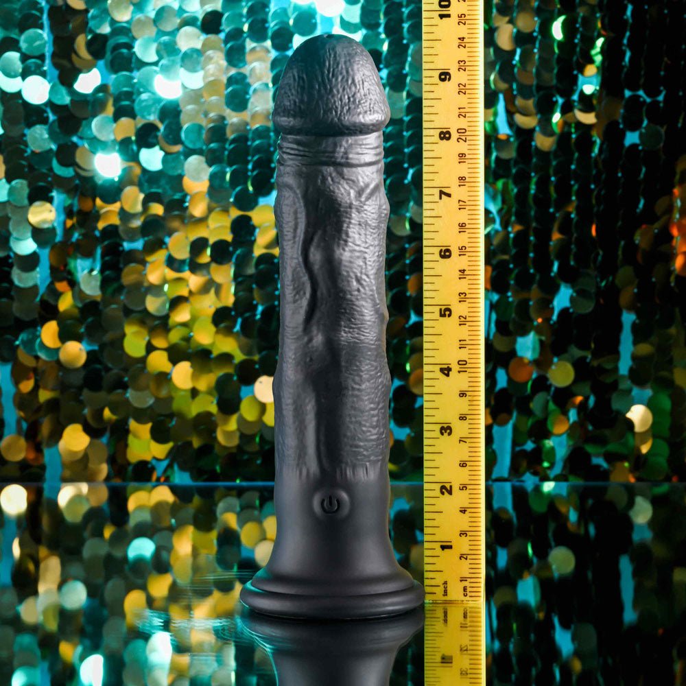 Buy Evolved BLACK THUNDER - Black 25 cm USB Rechargeable Vibrator – Naughtyhut NZ sex toys online. Discreet delivery & top brands.