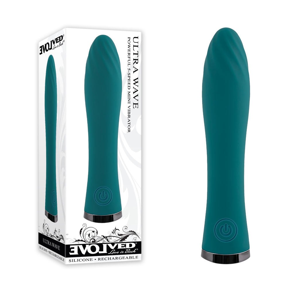 Evolved ULTRA WAVE - Blue 13 cm USB Rechargeable Mini Vibrator – Sex toys NZ by Naughtyhut. Discreet delivery nationwide.