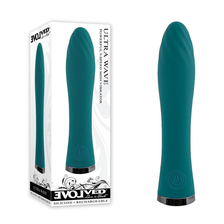 Evolved ULTRA WAVE - Blue 13 cm USB Rechargeable Mini Vibrator – Sex toys NZ by Naughtyhut. Discreet delivery nationwide.
