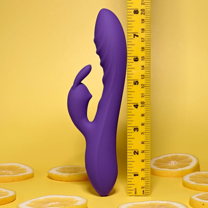 Evolved WAVY RABBIT - Purple 20.6 cm USB Rechargeable Rabbit Vibrator – Sex toys NZ by Naughtyhut. Discreet delivery nationwide.