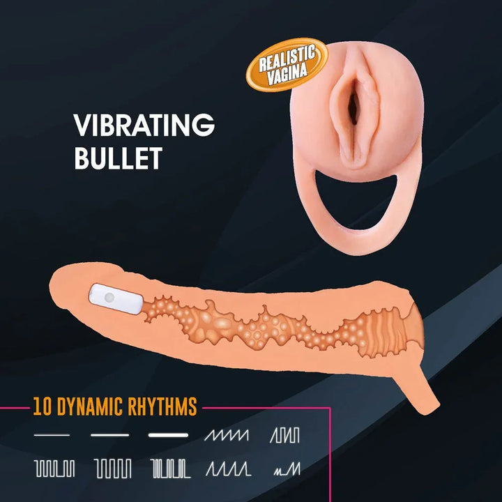 Extendor+ diagram of the vibrating bullet, inner texture and 10 rhythm patterns
