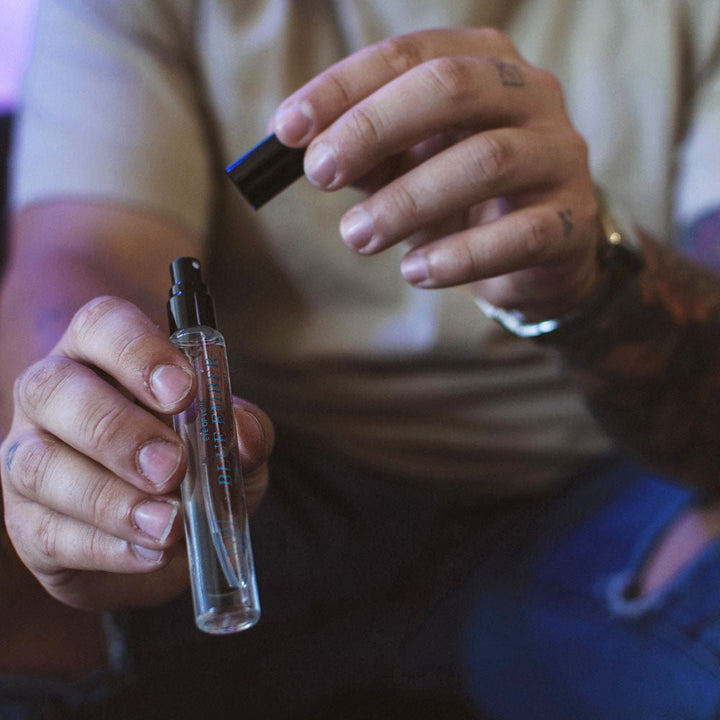 Eye Of Love Love In Bloom Blue Ember Pheromone Cologne - 10ml - Citrus & Cedar Scented Pheromone Cologne for Men to attract Women - 10 ml Spray – Sex toys NZ by Naughtyhut. Discreet delivery nationwide.