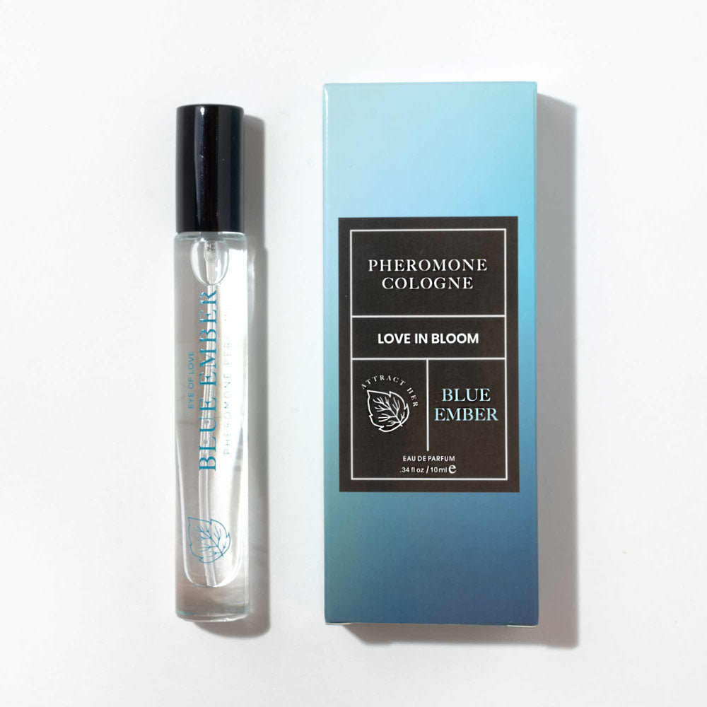 Buy Eye Of Love Love In Bloom Blue Ember Pheromone Cologne - 10ml - Citrus & Cedar Scented Pheromone Cologne for Men to attract Women - 10 ml Spray – Naughtyhut NZ sex toys online. Discreet delivery & top brands.