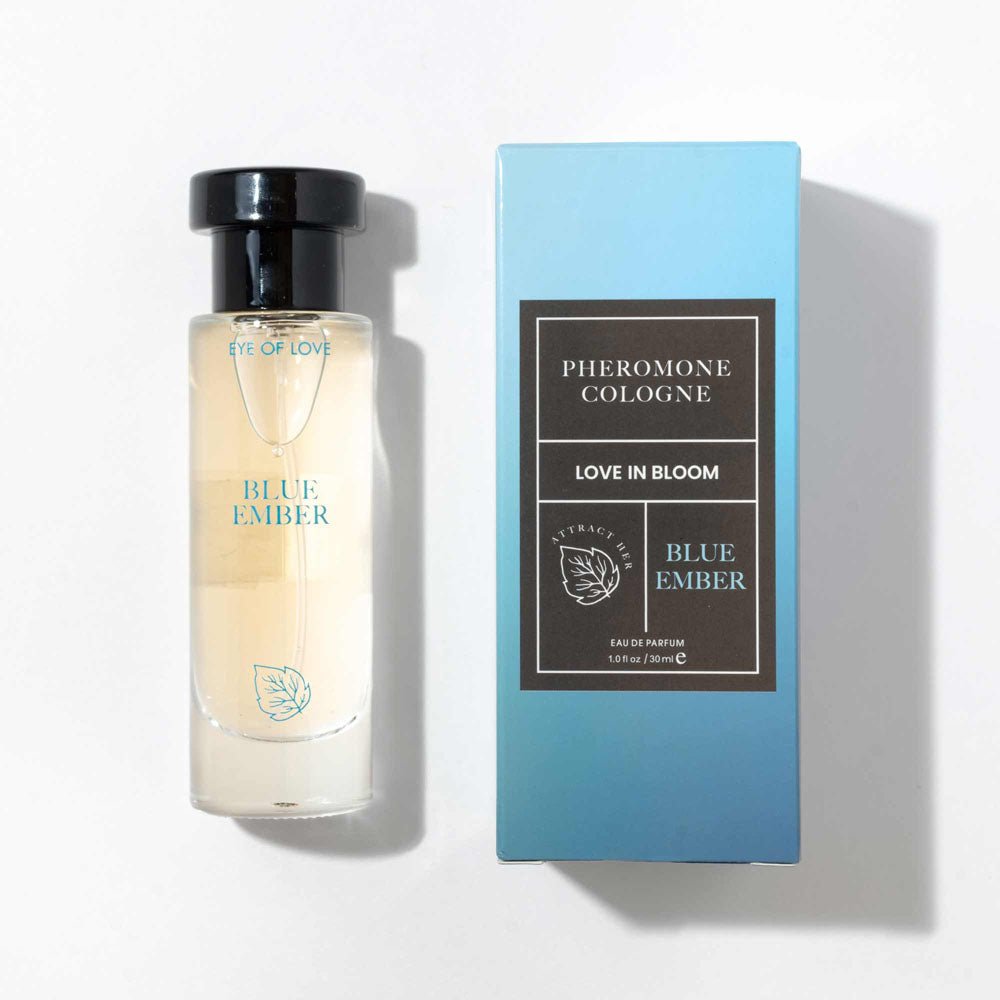 Eye Of Love Love In Bloom Blue Ember Pheromone Cologne - 30ml - Citrus & Cedar Scented Pheromone Cologne for Men to attract Women - 30 ml Spray – Sex toys NZ by Naughtyhut. Discreet delivery nationwide.