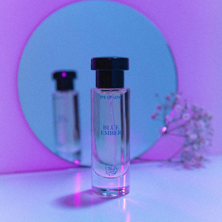 Eye Of Love Love In Bloom Blue Ember Pheromone Cologne - 30ml - Citrus & Cedar Scented Pheromone Cologne for Men to attract Women - 30 ml Spray – Sex toys NZ by Naughtyhut. Discreet delivery nationwide.