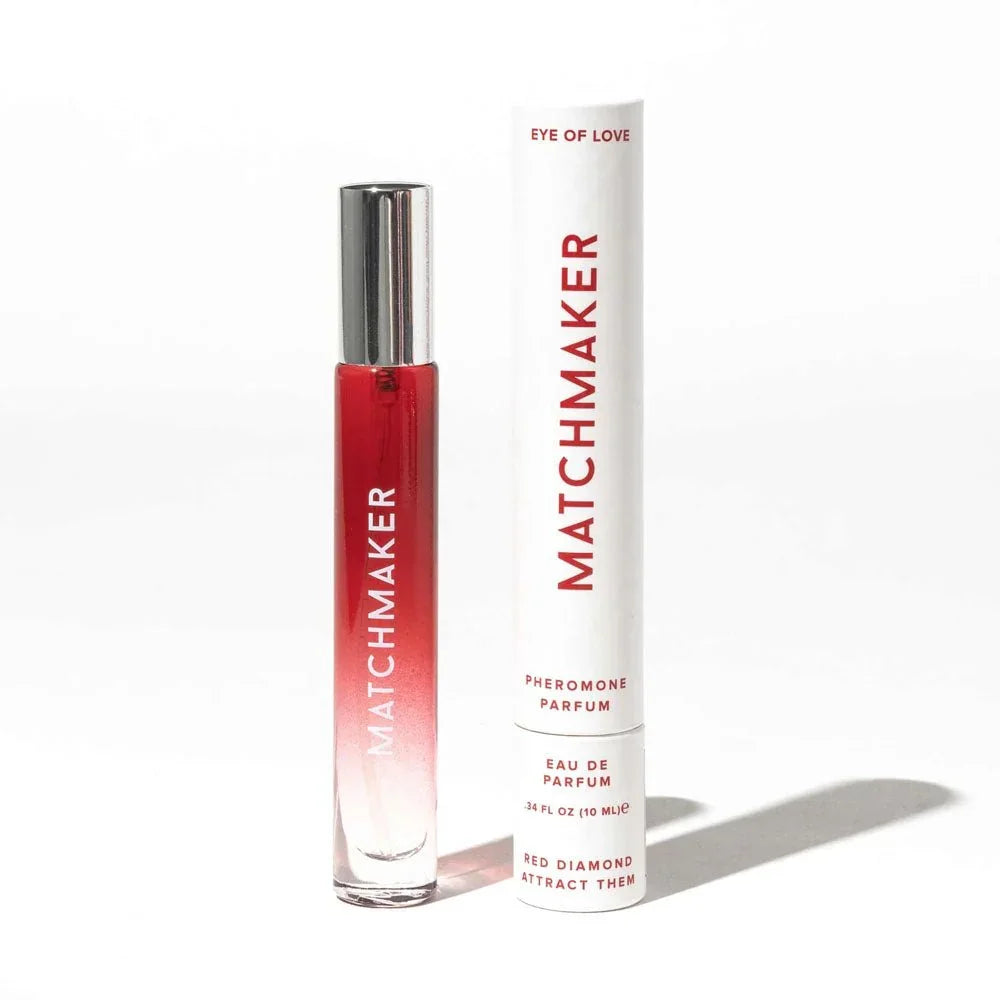 Matchmaker Red Diamond All 10ml vial standing beside its white cylinder tube