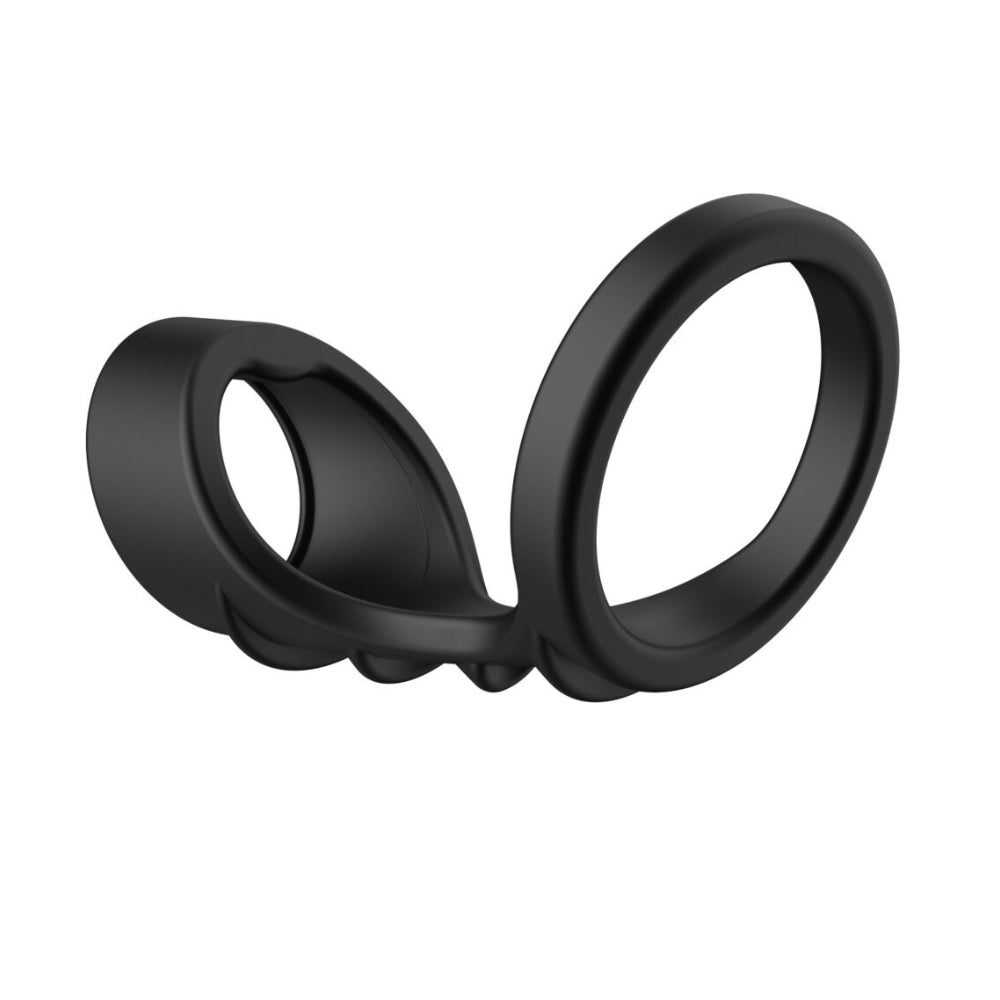 F - 45: Textured Bridge Cocksling - Black – Sex toys NZ by Naughtyhut. Discreet delivery nationwide.