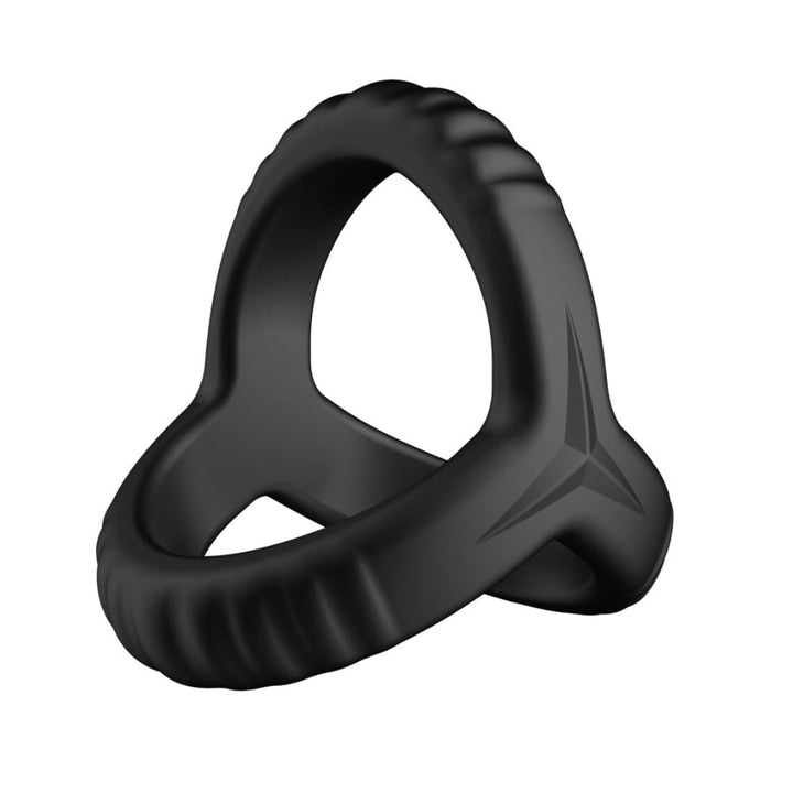 F - 59: Tri Cock & Ball Ring - Black – Sex toys NZ by Naughtyhut. Discreet delivery nationwide.