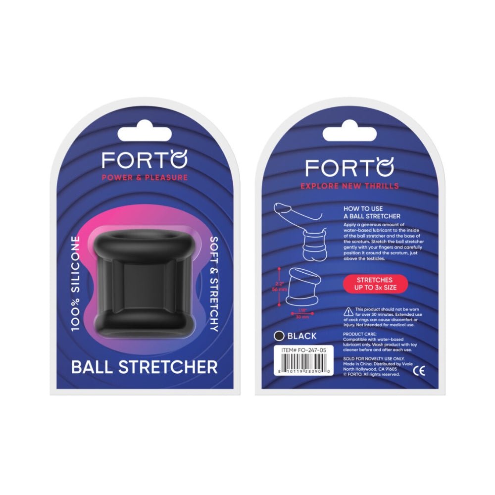 F - 95: Tubular Ball Stretcher - Black – Sex toys NZ by Naughtyhut. Discreet delivery nationwide.