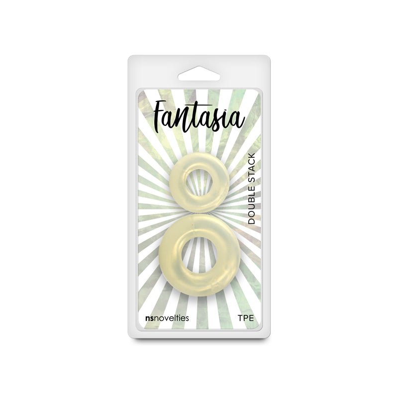 Buy Fantasia - Double Stack - Amber - Amber Cock Rings - Set of 2 Sizes – Naughtyhut NZ sex toys online. Discreet delivery & top brands.