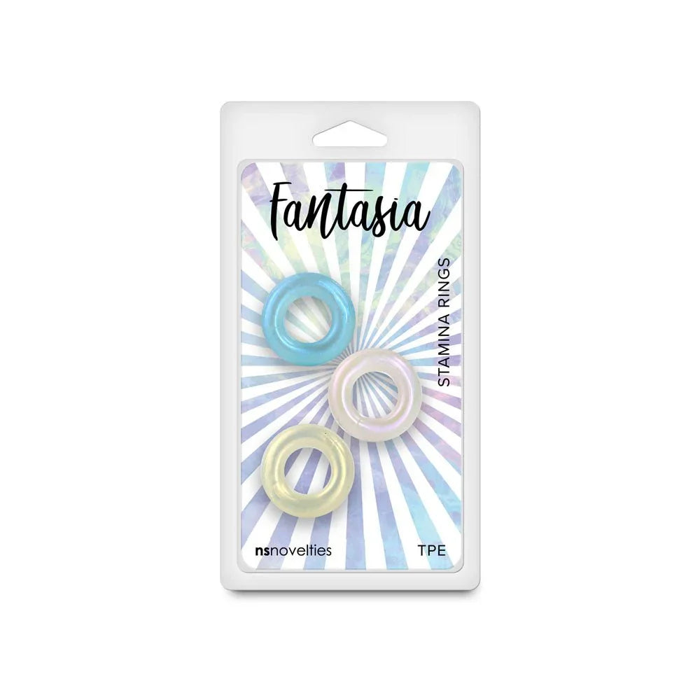 Fantasia Stamina Rings sealed in the blister pack, front view