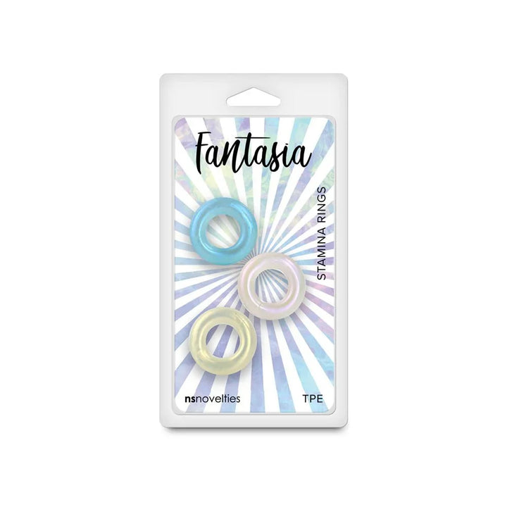 Fantasia Stamina Rings sealed in the blister pack, front view