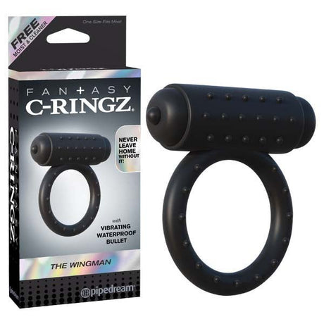 Buy Fantasy C - ringz The Wingman - Black Vibrating Cock Ring – Naughtyhut NZ sex toys online. Discreet delivery & top brands.