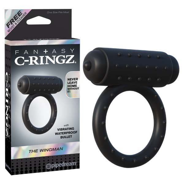 Buy Fantasy C - ringz The Wingman - Black Vibrating Cock Ring – Naughtyhut NZ sex toys online. Discreet delivery & top brands.