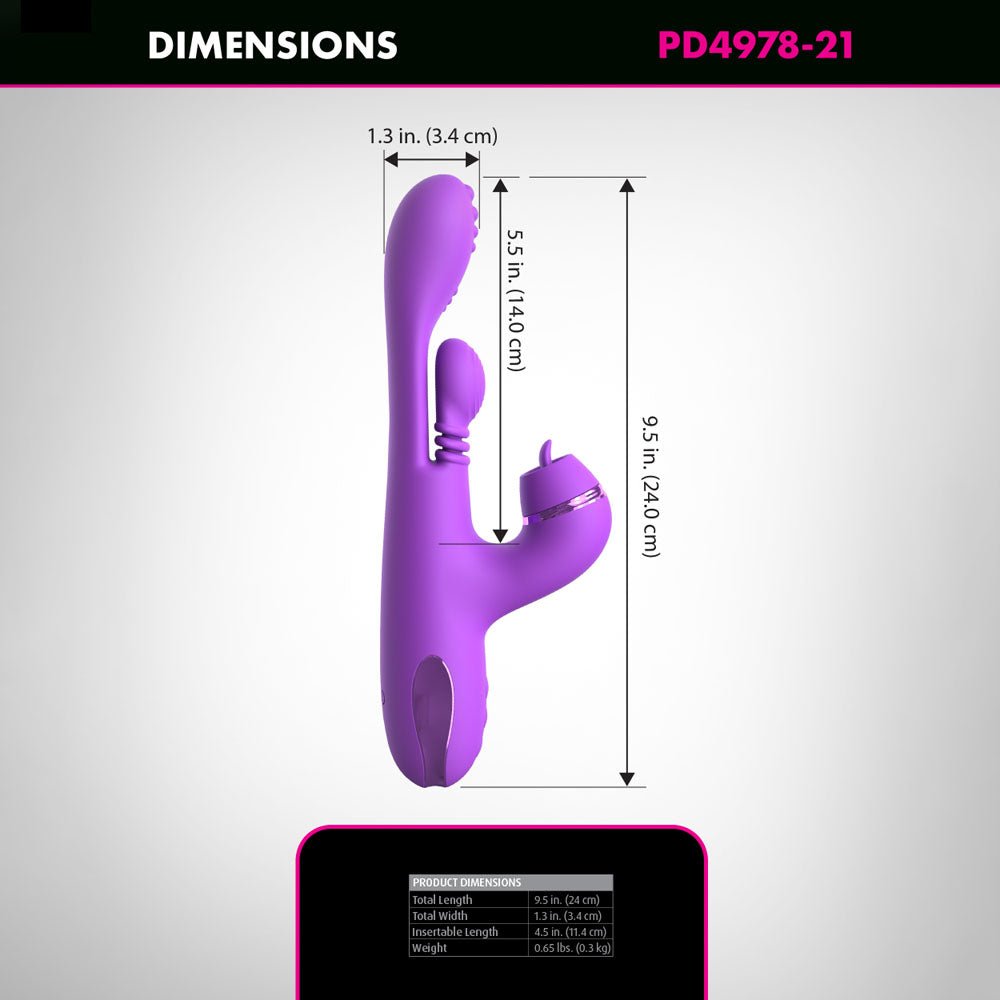 Fantasy For Her IntiMotion Pulse Pro - Purple 24 cm USB Rechargeable Swirling & Flicking Rabbit Vibrator – Sex toys NZ by Naughtyhut. Discreet delivery nationwide.