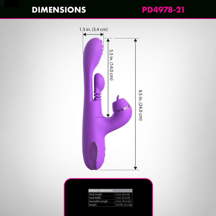 Fantasy For Her IntiMotion Pulse Pro - Purple 24 cm USB Rechargeable Swirling & Flicking Rabbit Vibrator – Sex toys NZ by Naughtyhut. Discreet delivery nationwide.