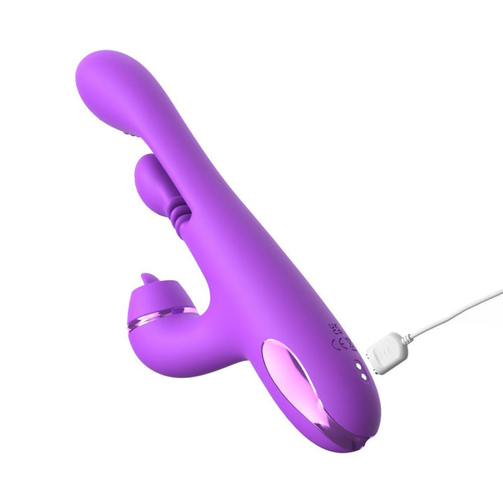 Fantasy For Her IntiMotion Pulse Pro - Purple 24 cm USB Rechargeable Swirling & Flicking Rabbit Vibrator – Sex toys NZ by Naughtyhut. Discreet delivery nationwide.