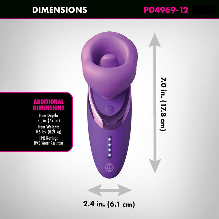 Fantasy For Her Pleasure Sucker - Purple USB Rechargeable Sucking, Licking & Vibrating Stimulator – Sex toys NZ by Naughtyhut. Discreet delivery nationwide.