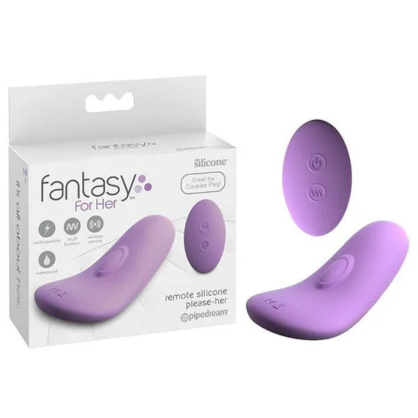 Pipedream Fantasy For Her remote Please-Her stimulator in Purple with its wireless remote