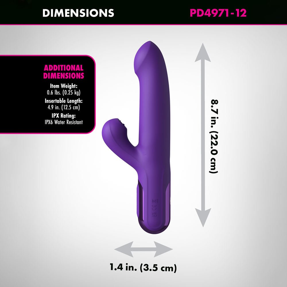 Buy Fantasy For Her Super SoniX Thruster - Purple USB Rechargeable Thrusting Rabbit Vibrator – Naughtyhut NZ sex toys online. Discreet delivery & top brands.