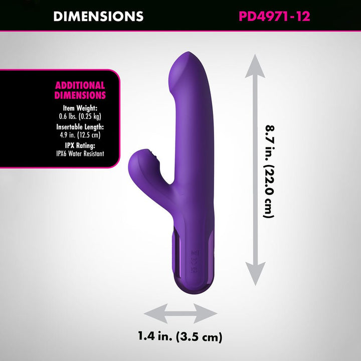 Fantasy For Her Super SoniX Thruster - Purple USB Rechargeable Thrusting Rabbit Vibrator – Sex toys NZ by Naughtyhut. Discreet delivery nationwide.