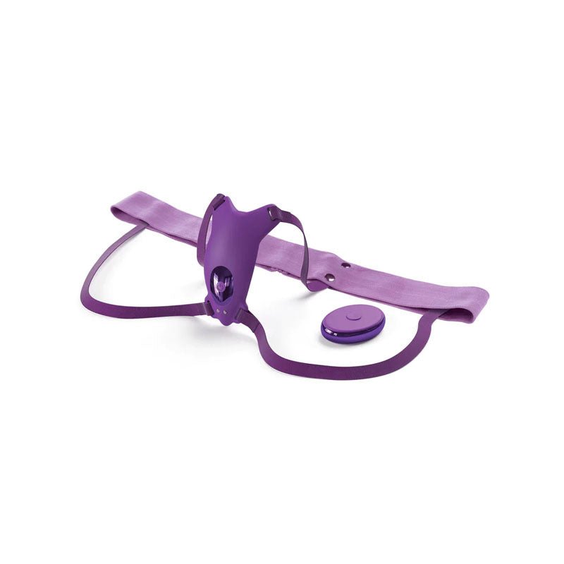 Fantasy For Her Ultimate Butterfly Strap - On - Purple USB Rechargeable Strap - On Stimulator – Sex toys NZ by Naughtyhut. Discreet delivery nationwide.