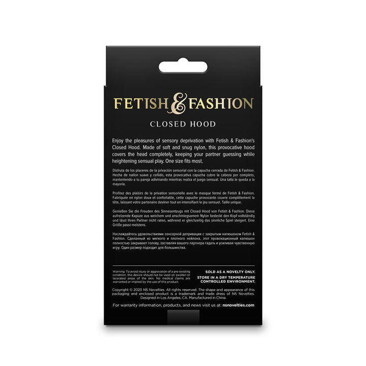 Fetish & Fantasy - Closed Hood - White - White Hood – Sex toys NZ by Naughtyhut. Discreet delivery nationwide.