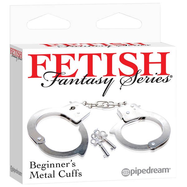 Fetish Fantasy Series Beginner's Metal Cuffs - Metal Hand Cuffs – Sex toys NZ by Naughtyhut. Discreet delivery nationwide.