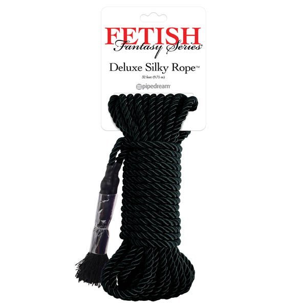 Fetish Fantasy Series Deluxe Silky Rope - Black Bondage Rope - 9.75 m Length – Sex toys NZ by Naughtyhut. Discreet delivery nationwide.