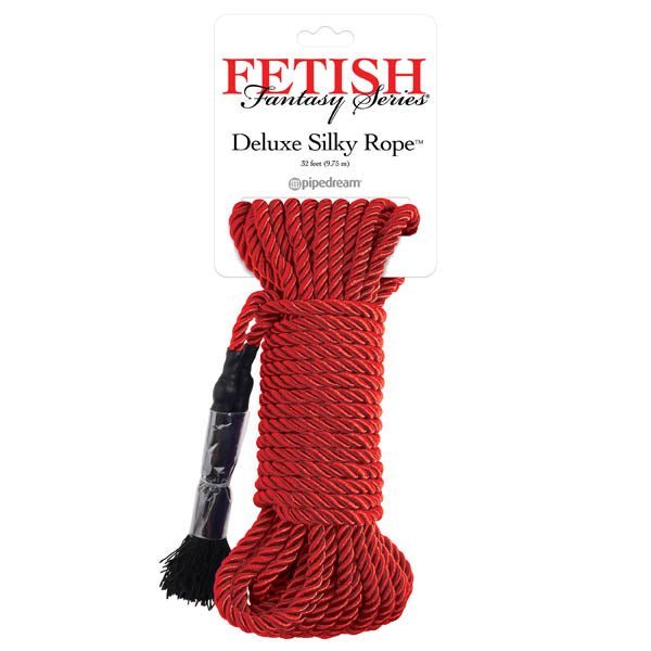 Fetish Fantasy Series Deluxe Silky Rope - Red Bondage Rope - 9.75 m Length – Sex toys NZ by Naughtyhut. Discreet delivery nationwide.