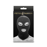 Buy Fetish & Fashion - Eyes & Mouth Hood - Black - Black Hood – Naughtyhut NZ sex toys online. Discreet delivery & top brands.