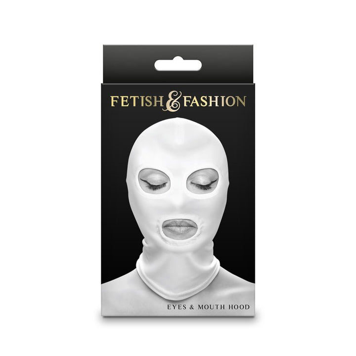 Fetish & Fashion - Eyes & Mouth Hood - White - White Hood – Sex toys NZ by Naughtyhut. Discreet delivery nationwide.