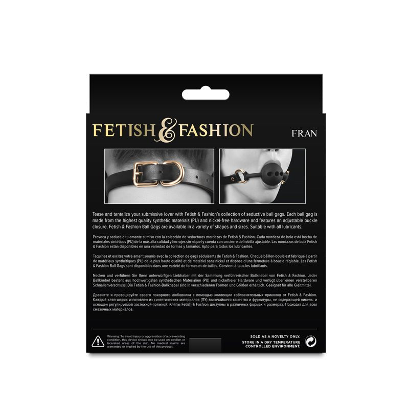 Fetish & Fashion - Fran - Black Breathable Mouth Restraint – Sex toys NZ by Naughtyhut. Discreet delivery nationwide.