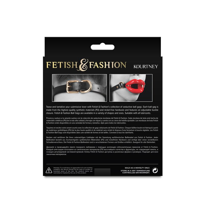 Fetish & Fashion - Kourtney - Red Lips Open Mouth Restraint – Sex toys NZ by Naughtyhut. Discreet delivery nationwide.