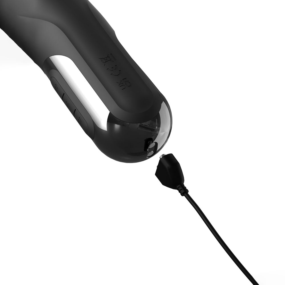 FFS Sonix Silicone Thruster - Black 22 cm USB Rechargeable Thrusting Vibrator with Flicking Clit Stim – Sex toys NZ by Naughtyhut. Discreet delivery nationwide.