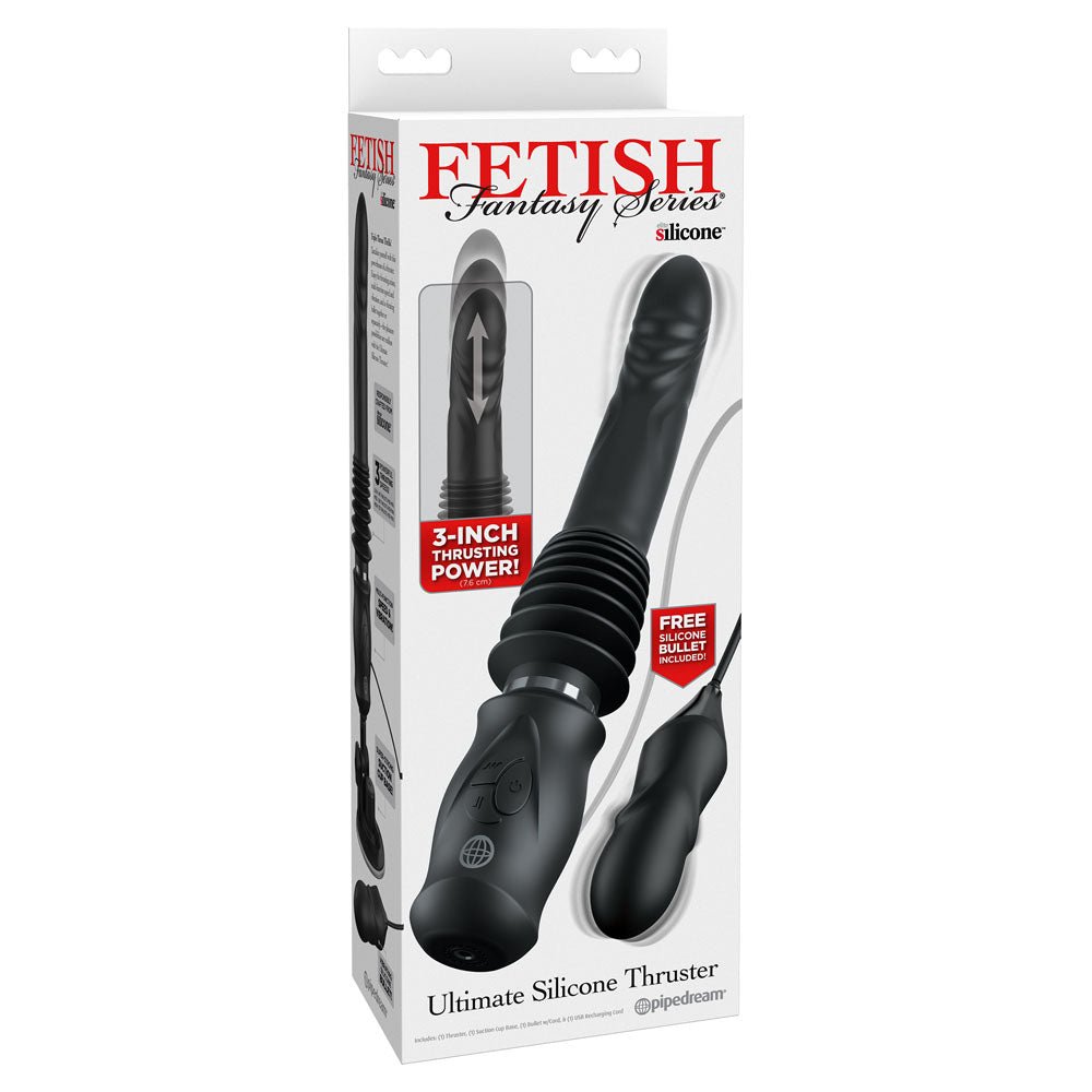 Buy FFS Ultimate Silicone Thruster - Black - Black USB Rechargeable Thrusting Vibrator – Naughtyhut NZ sex toys online. Discreet delivery & top brands.