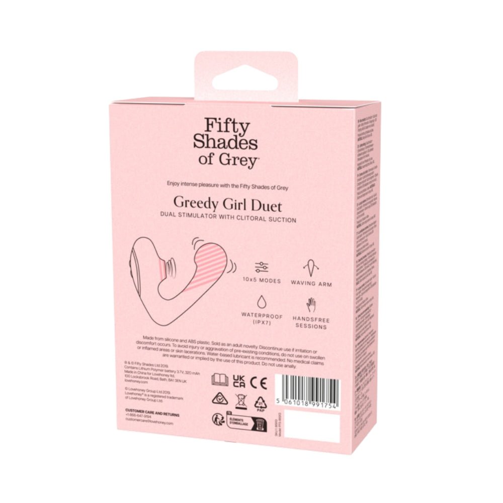 Buy Fifty Shades of Grey Greedy Girl Duet – Naughtyhut NZ sex toys online. Discreet delivery & top brands.
