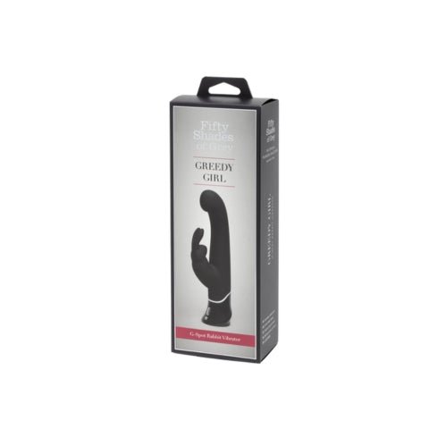 Fifty Shades of Grey Greedy Girl Rechargeable G - Spot Rabbit Vibrator Black – Sex toys NZ by Naughtyhut. Discreet delivery nationwide.